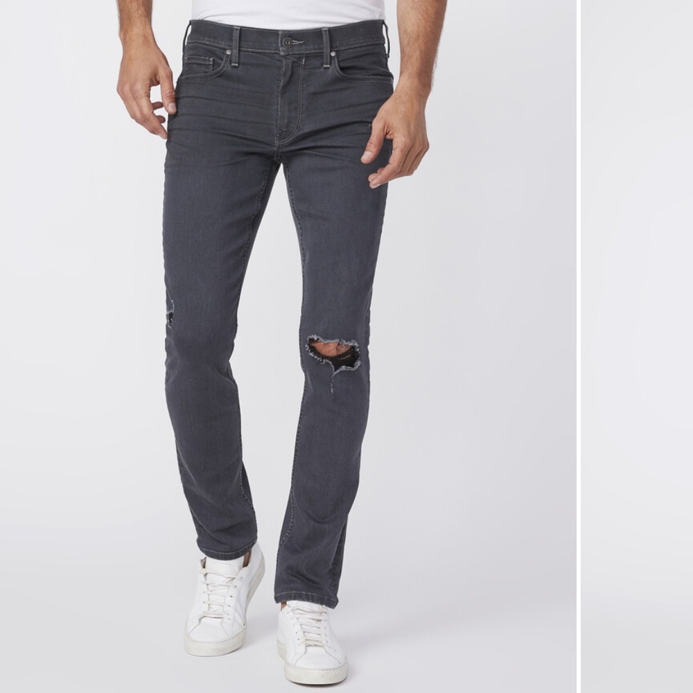 BRAND NEW Paige Lennox Deconstructed Black Slim Fit Jeans in W33